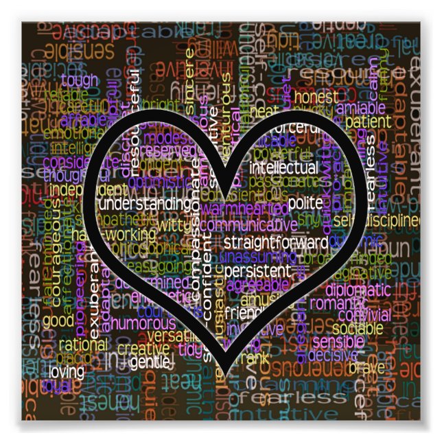 Impression Photo 100 mots positifs (Devant)