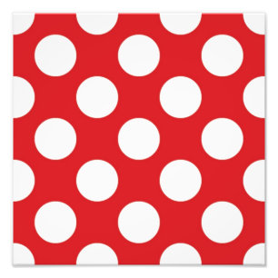 IMPRESSION PHOTO 136 ROUGE POIS BLANCS POLKADOT MOTIF BACKGROU