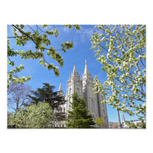 Impression Photo 16" temple de X12" Salt Lake City LDS