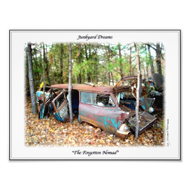 Impression Photo 1957 Chevy Nomad Nostalgia Junkyard Art Imprimer (Devant)