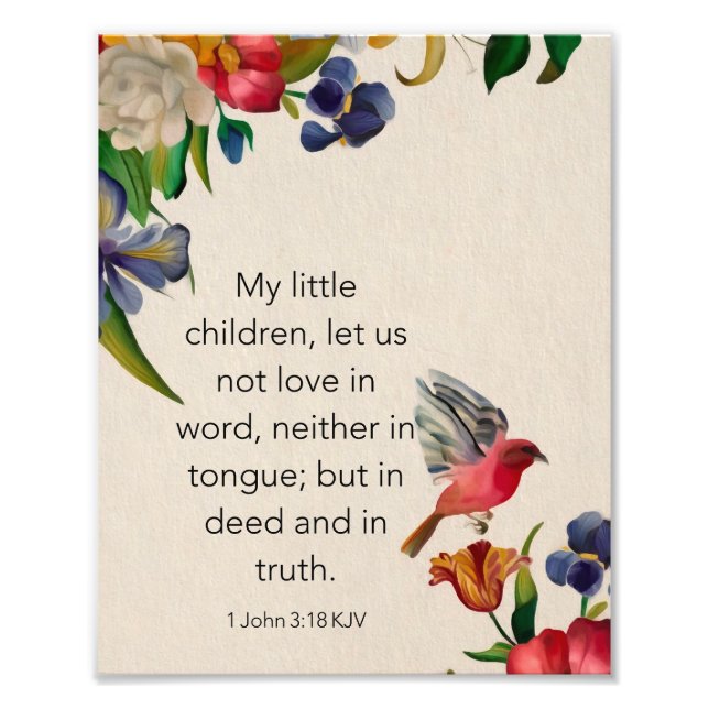 Impression Photo 1 John 3:18 KJV (Devant)