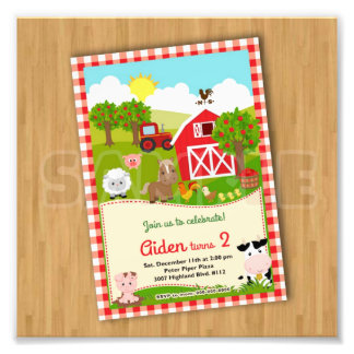Impression Photo 1 JPEG NUMÉRIQUE Agritourisme Barnyard Invitations