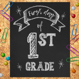 Impression Photo 1er jour de 1ère année, 1er jour Retour à l'école