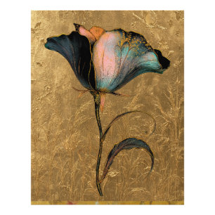 Impression Photo *~* 23 F4 Elégant Flower Gold Vintage