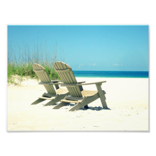 Impression Photo 2 chaises de plage