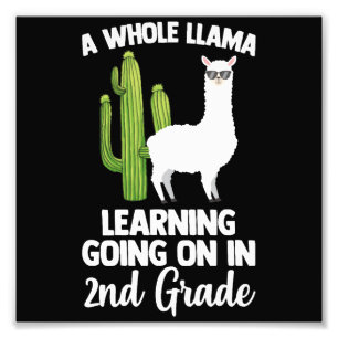 Impression Photo 2e Grade Teacher Kids Back To School Llam