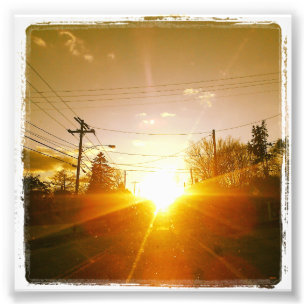 Impression Photo 4" x 4" copie d'Instagram : Coucher du soleil sur