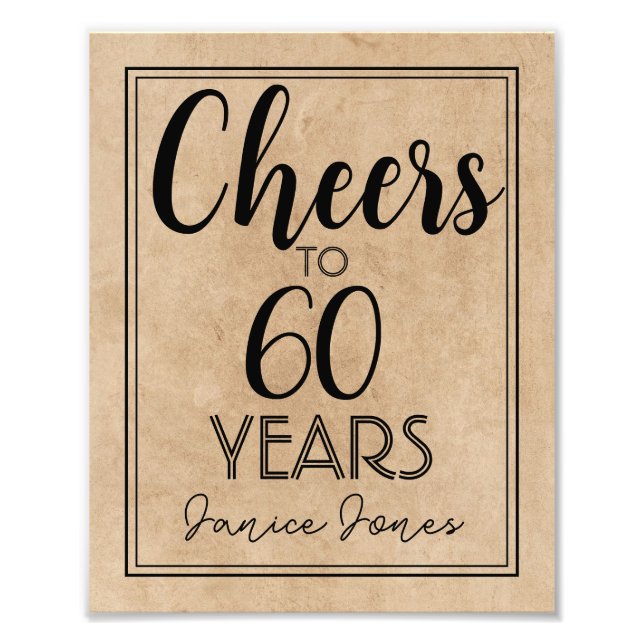 Impression Photo 60e anniversaire signe (Devant)