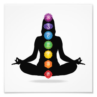 Impression Photo 7 Chakra Femme Silhouette