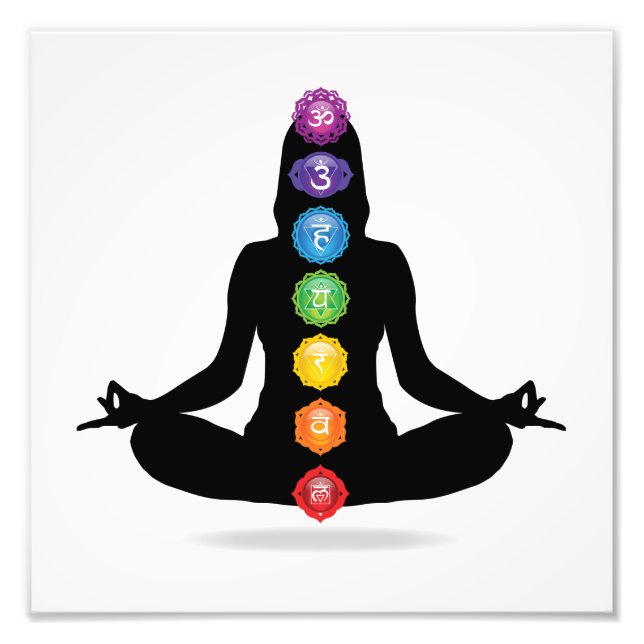 Impression Photo 7 Chakra Femme Silhouette (Devant)