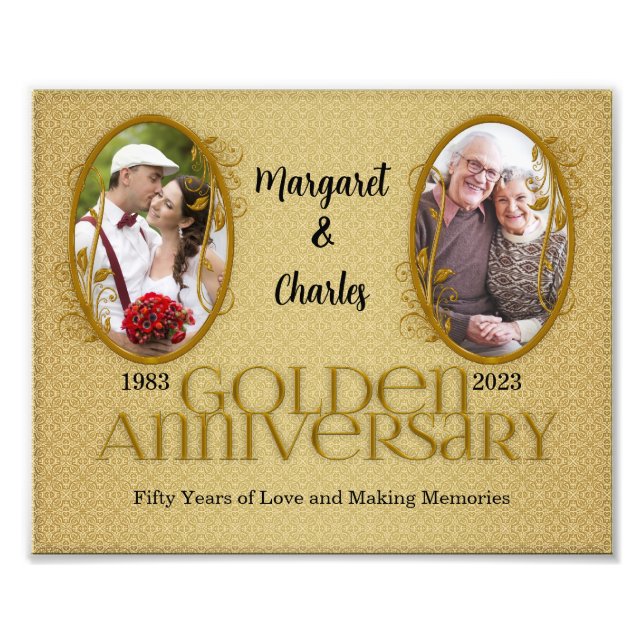 Impression Photo 8x10 50e Collage Annivsersaire d'or (Devant)