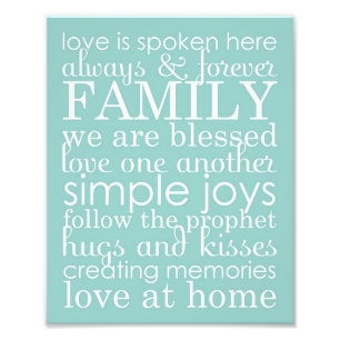Impression Photo 8x10 Famille Mariage Word Art Collage House Règles