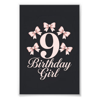 Impression Photo 9th Birthday Girl