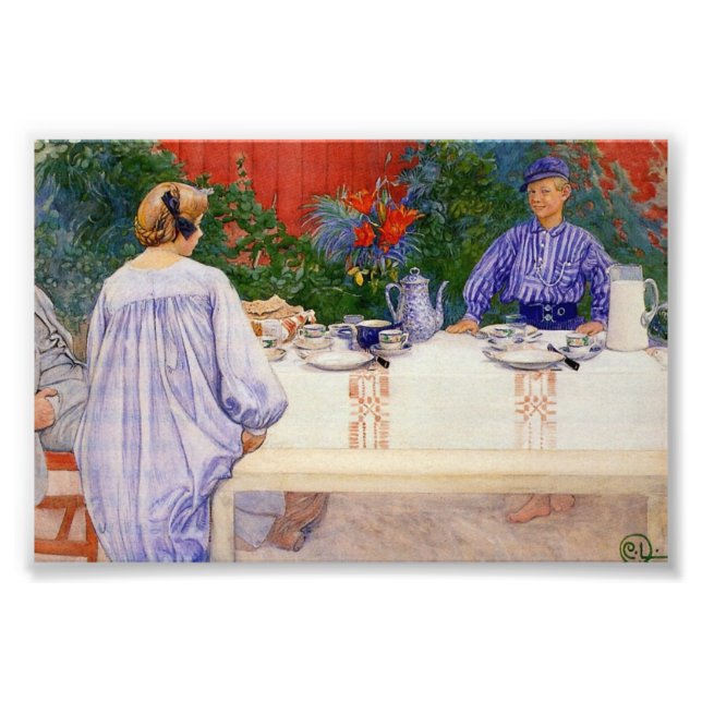 Impression Photo À la Table des petits déjeuners 1910 (Devant)