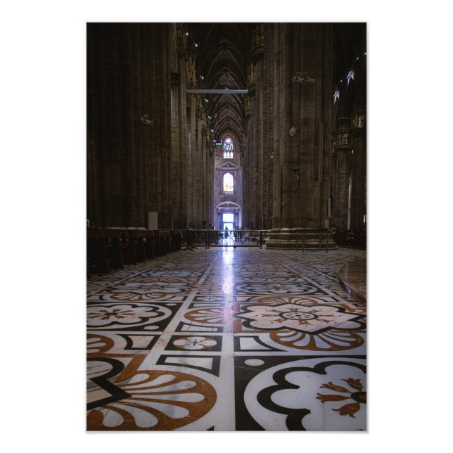 Impression Photo À l'intérieur du Duomo di Milano (Devant)