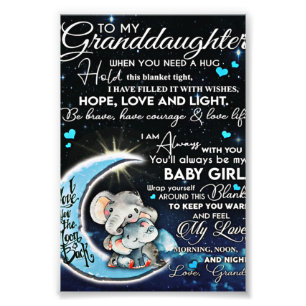 Impression Photo À ma fille Eléphant Cadeau d'anniversaire, Cadea