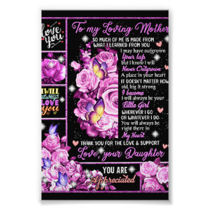 Impression Photo À Ma Mère Cadeau Anniversaire, Amour Maman Idée Ca