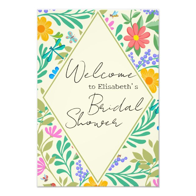 Impression Photo Abeille de miel, coccinelle, papillon, libellule & (Devant)