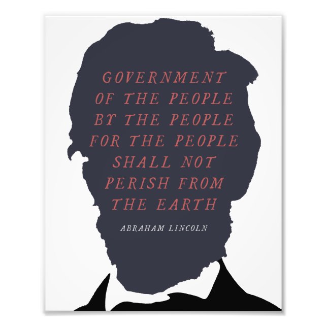 Impression Photo Abraham Lincoln Silhouette (Devant)