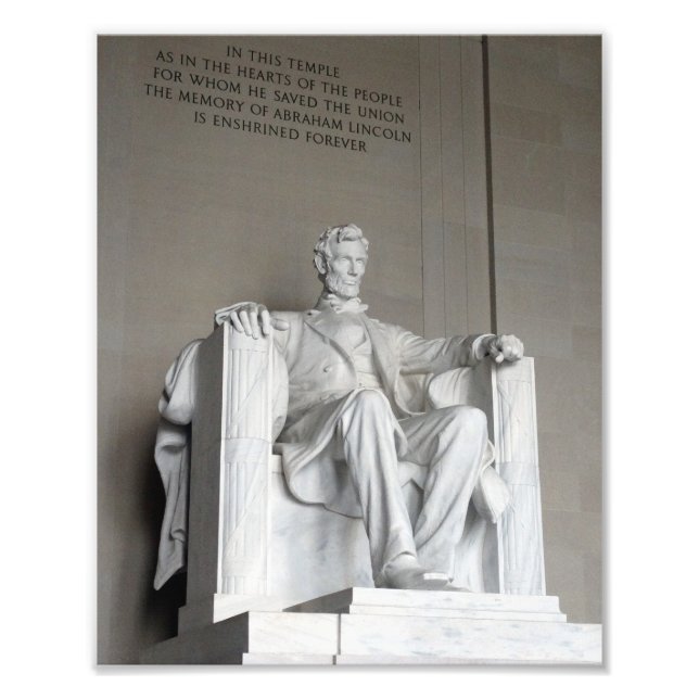 Impression Photo Abraham Lincoln Statue Lincoln Memorial Washington (Devant)