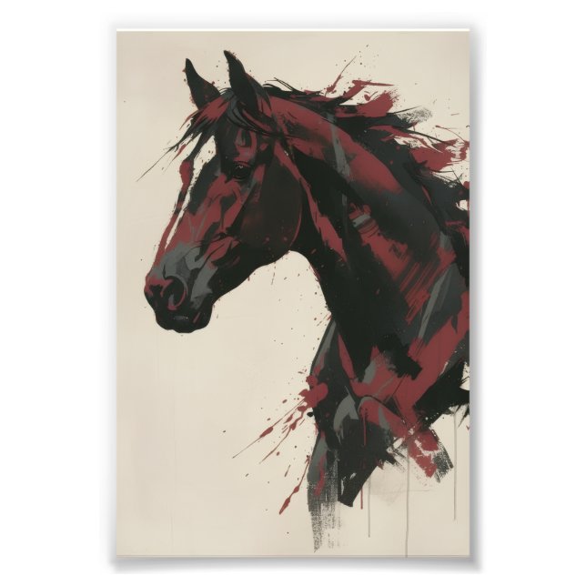 Impression Photo Abstract Horse Wall Art (Devant)