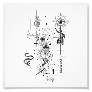Impression Photo Abstract Human Mind, Eye & Heart Illustration