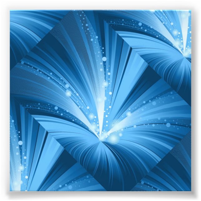 IMPRESSION PHOTO ABSTRAIT CLAIR RAYS BLUES ESPACE BLANC TEXTURES WA (Devant)