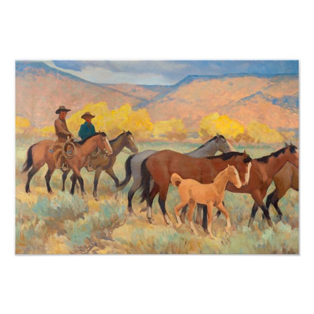 Impression Photo Accueil, 1942 par Maynard Dixon (Devant)