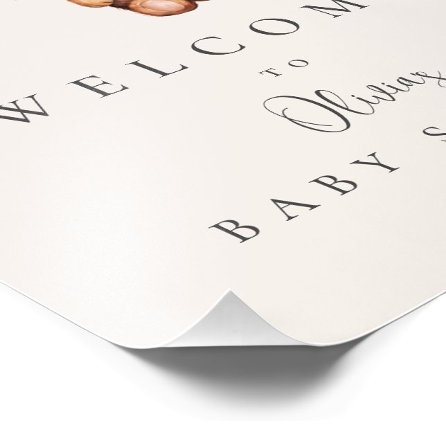 Impression Photo Accueil du Baby shower d'attente rapide (Coin)