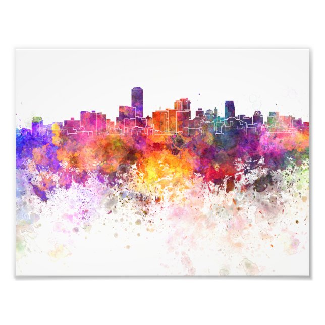Impression Photo Adelaïde skyline in background watercolor (Devant)