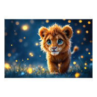 adorable lionceau de furie aux yeux étincelants
