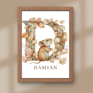 Impression Photo Affiche Alphabet Animaux Lettre D Enfants Nom Sour