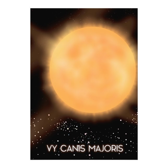 Impression Photo Affiche artistique de l'espace VY Canis Majoris So (Devant)