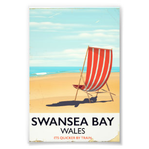 Impression Photo Affiche balnéaire de Swansea Bay Wales