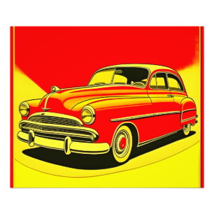 Impression Photo Affiche classique de voiture rétro