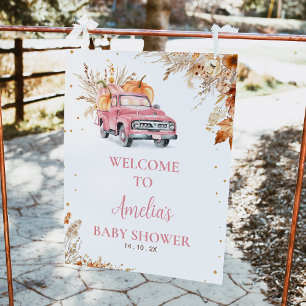 Impression Photo Affiche de bienvenue de Baby shower de camion Citr
