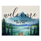 Affiche de bienvenue mariage - Rustic Lakeside