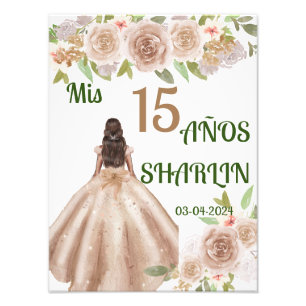 Impression Photo Affiche de bienvenue Quinceañeras