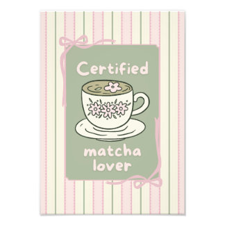 Impression Photo Affiche de boisson matcha décoration murale 