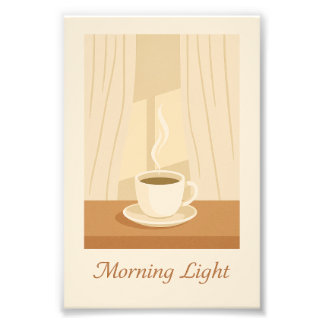 Impression Photo Affiche de café Lumière du matin