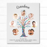 Affiche de collage de photos de grand-mère