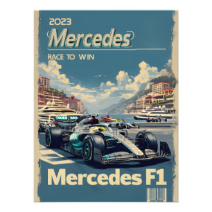 Impression Photo Affiche de course Mercedes F1