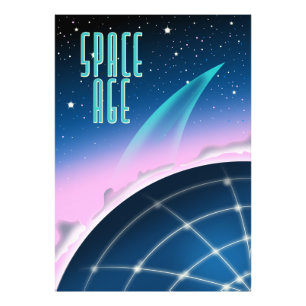 Impression Photo Affiche de la course spatiale des années 1980
