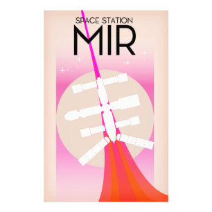 Impression Photo Affiche de la station spatiale russe MIR