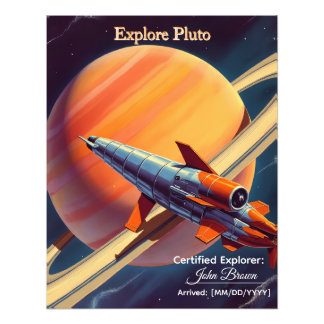 Impression Photo Affiche de lancement de fusée rétro - Espace vinta