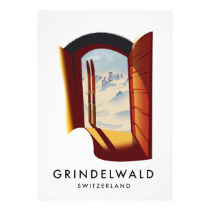 Impression Photo Affiche de ski Grindelwald Suisse