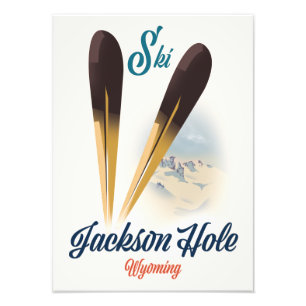 Impression Photo Affiche de ski Jackson Hole Wyoming
