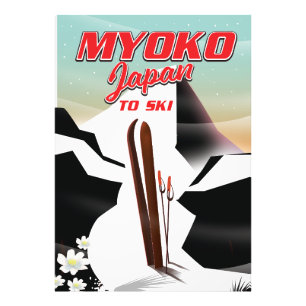 Impression Photo affiche de ski myoko japon