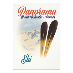 Impression Photo Affiche de ski Panorama Colombie-Britannique Canad