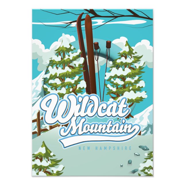 Impression Photo Affiche de ski Wildcat Mountain New Hampshire (Devant)